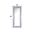 ACME 97758 Noralie Accent Mirror (Floor), Mirrored & Faux Diamonds