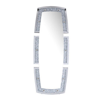 ACME 97759 Noralie Accent Mirror (Floor), Mirrored & Faux Diamonds