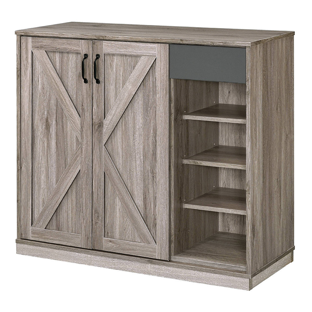 ACME 97775 Toski Cabinet, Rustic Gray Oak