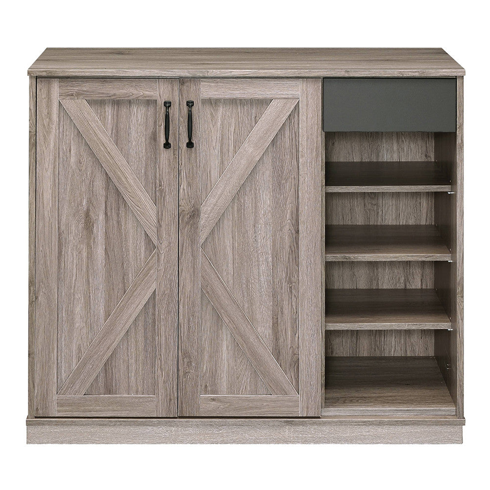 ACME 97775 Toski Cabinet, Rustic Gray Oak