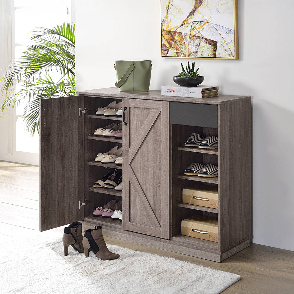ACME 97775 Toski Cabinet, Rustic Gray Oak