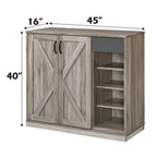 ACME 97775 Toski Cabinet, Rustic Gray Oak