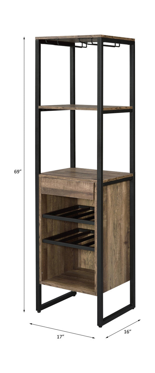 ACME 97800 Narik Wine Rack, Weathered Oak