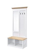 ACME 97830 Melati Hall Tree, Light Oak & White Finish