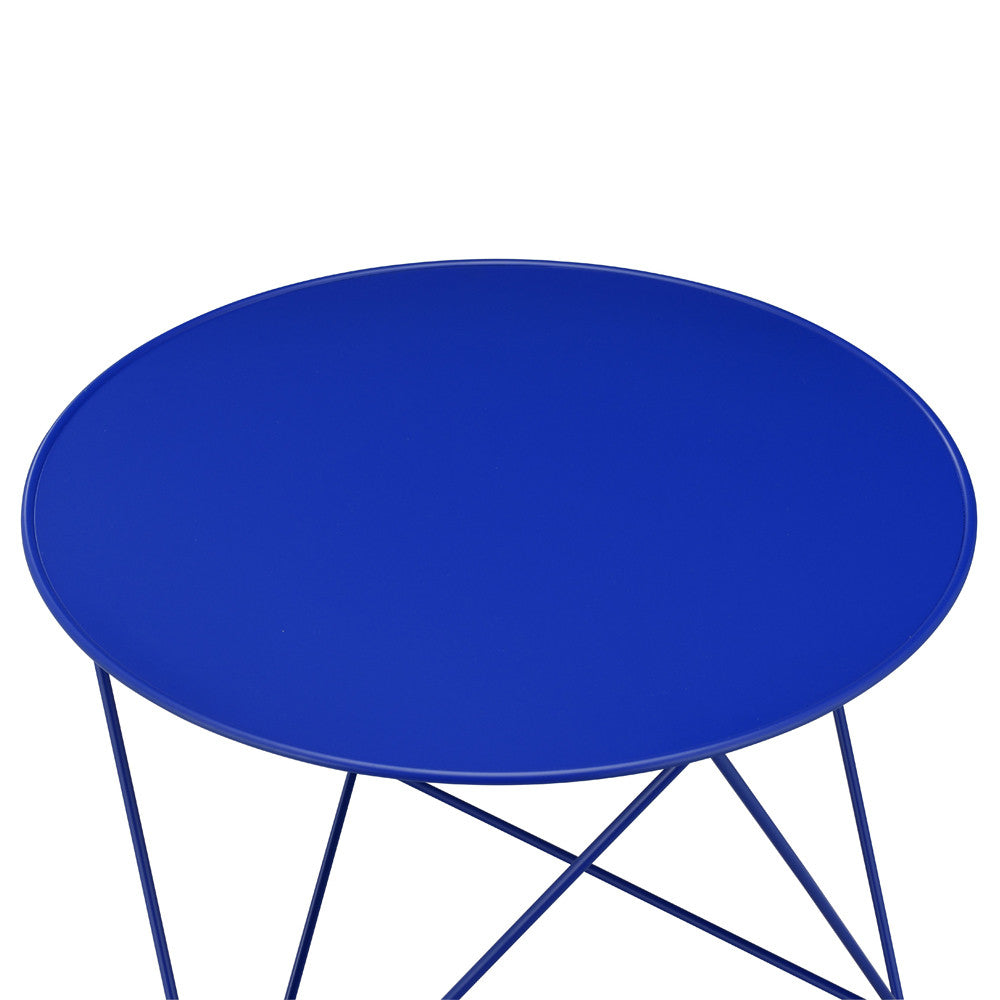 ACME 97840 Epidia Accent Table, Blue Finish