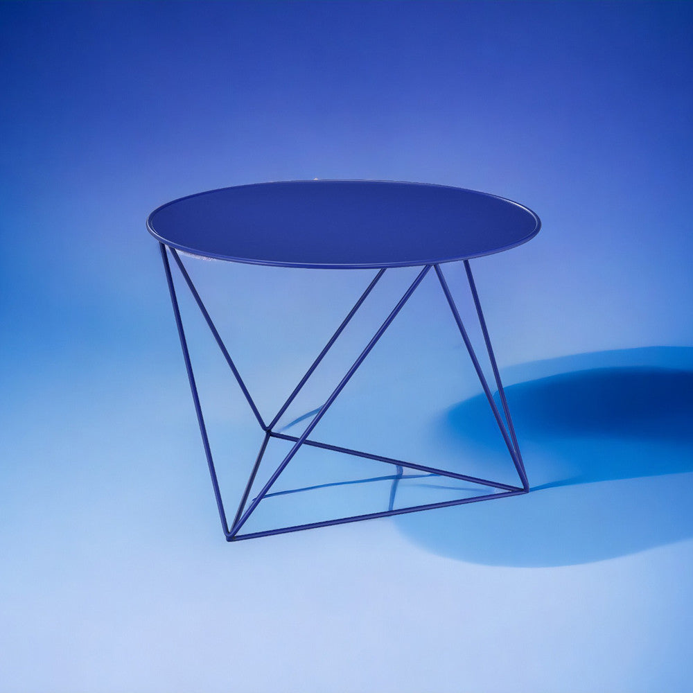 ACME 97840 Epidia Accent Table, Blue Finish