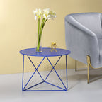 ACME 97840 Epidia Accent Table, Blue Finish