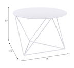 ACME 97842 Epidia Accent Table, White Finish