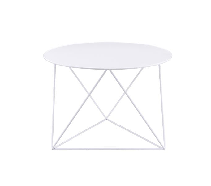 ACME 97842 Epidia Accent Table, White Finish