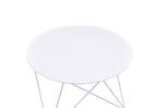 ACME 97842 Epidia Accent Table, White Finish