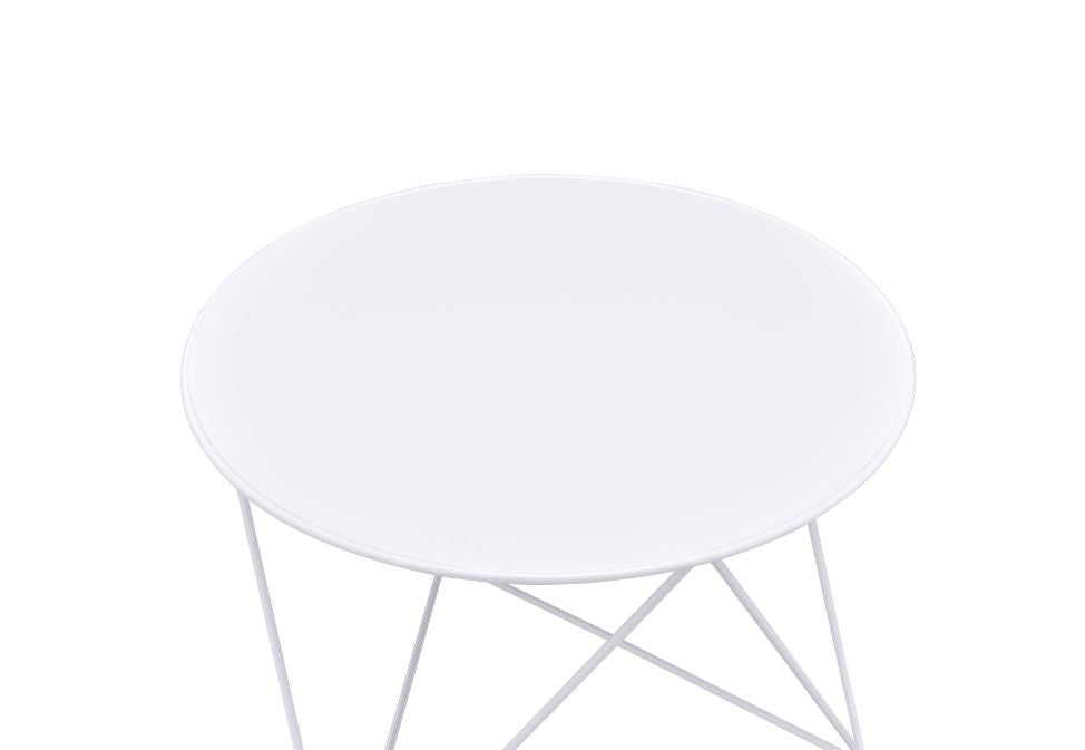 ACME 97842 Epidia Accent Table, White Finish