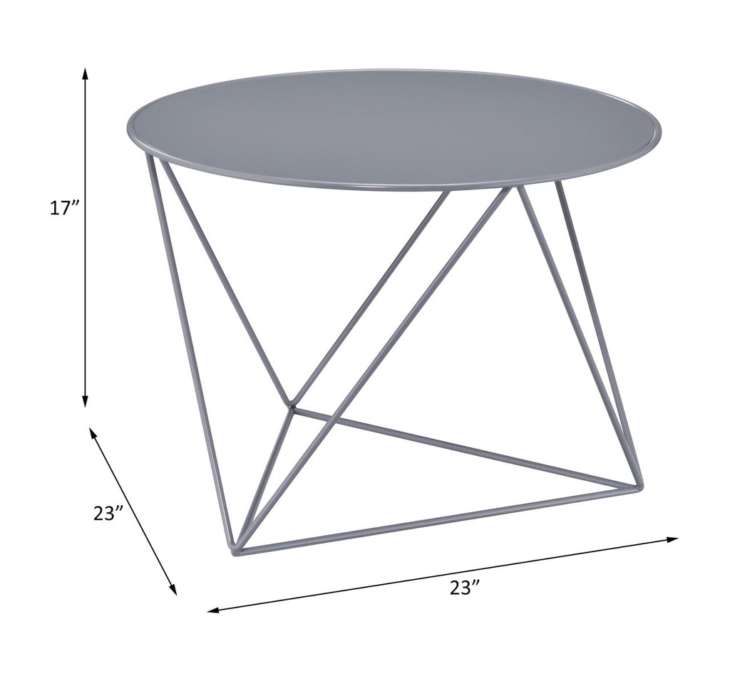 ACME 97843 Epidia Accent Table, Gray Finish