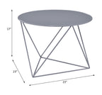 ACME 97843 Epidia Accent Table, Gray Finish