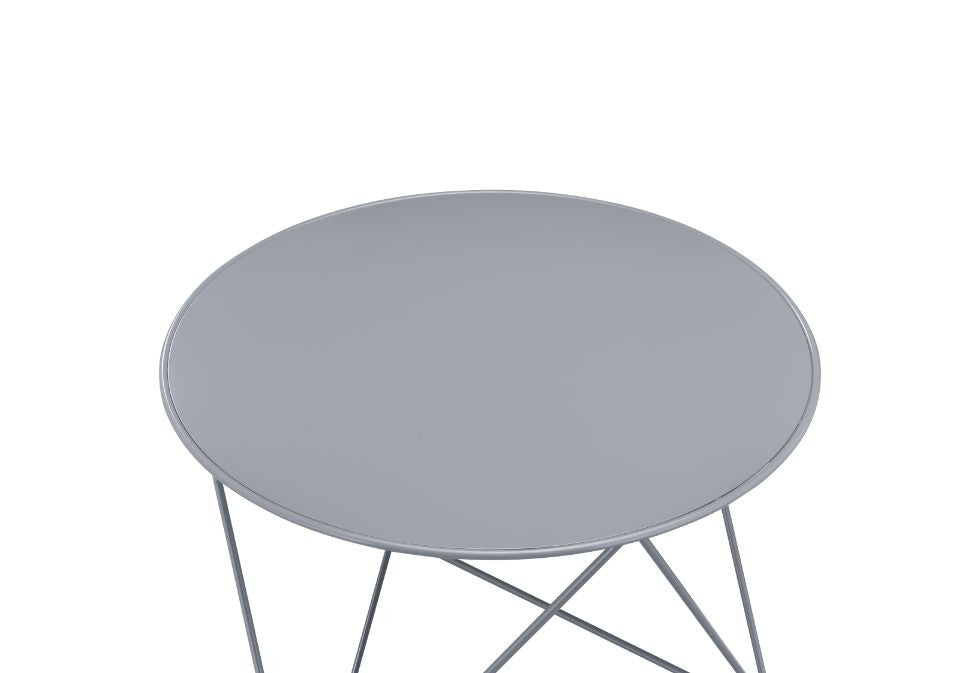 ACME 97843 Epidia Accent Table, Gray Finish