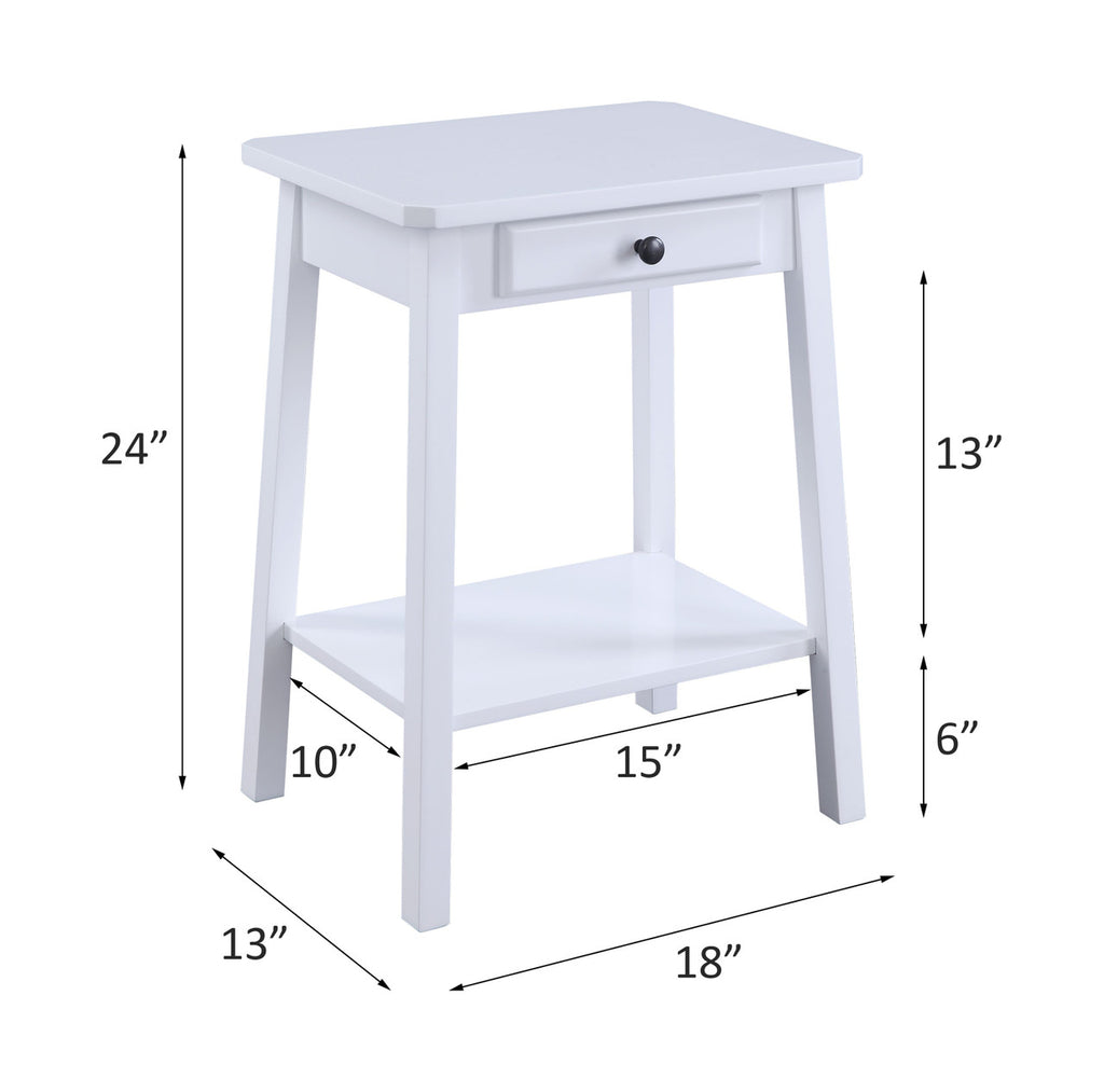 ACME 97859 Kaife Accent Table, White Finish