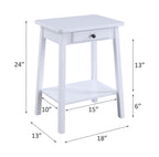 ACME 97859 Kaife Accent Table, White Finish