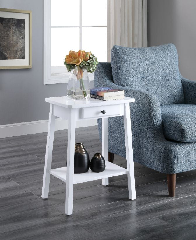 ACME 97859 Kaife Accent Table, White Finish
