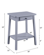 ACME 97860 Kaife Accent Table, Gray Finish