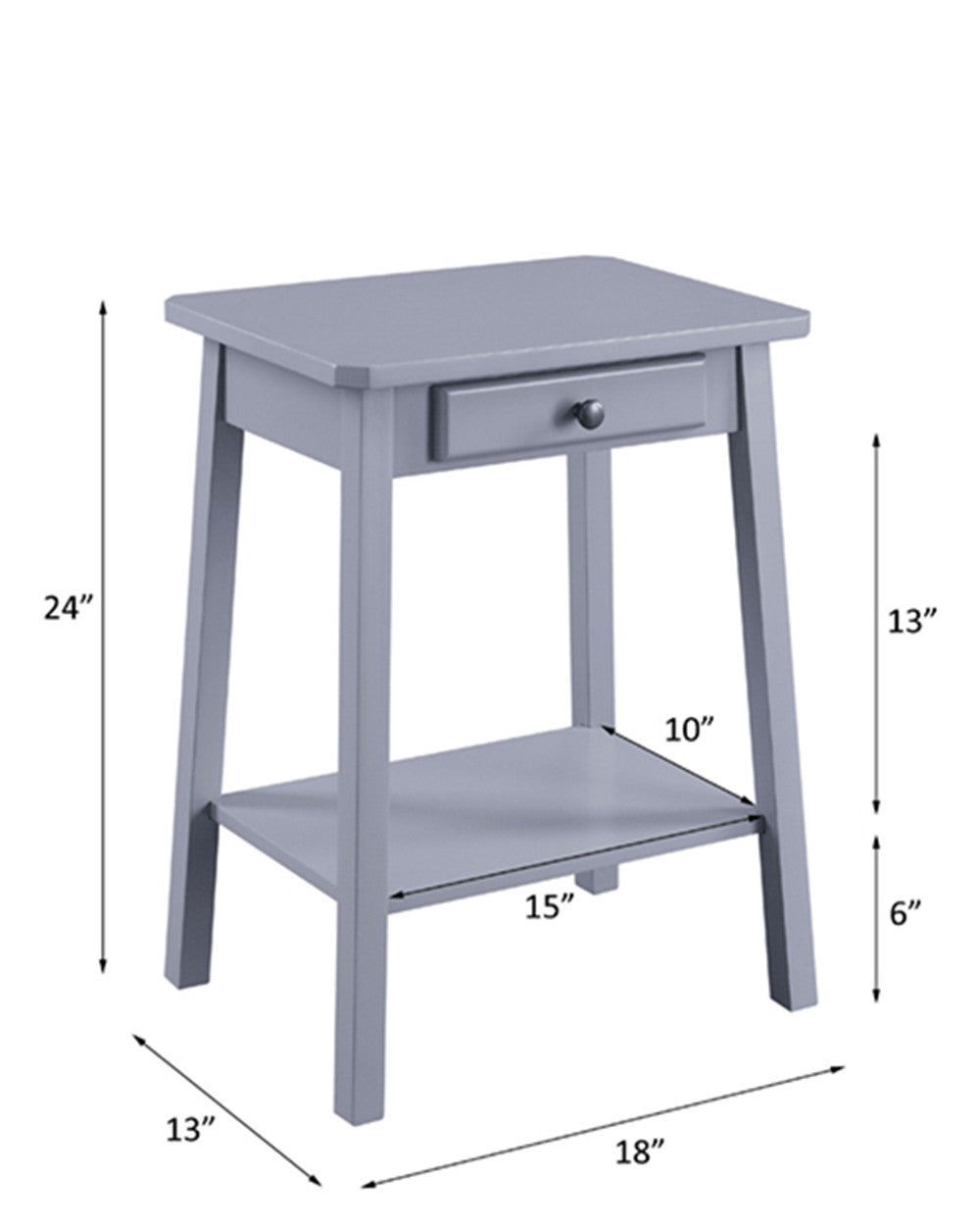 ACME 97860 Kaife Accent Table, Gray Finish