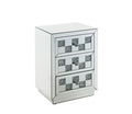 ACME 97930 Noralie Accent Table, Mirrored & Faux Diamonds