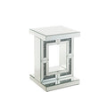 ACME 97933 Noralie Accent Table, Mirrored & Faux Diamonds