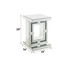 ACME 97933 Noralie Accent Table, Mirrored & Faux Diamonds