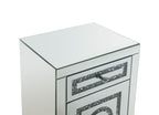ACME 97934 Noralie Accent Table, Mirrored & Faux Diamonds