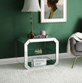 ACME 97938 Meria Accent Table, Mirrored & Clear Glass