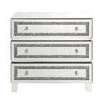 ACME 97946 Noor Cabinet, Mirrored & Faux Diamonds