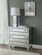 ACME 97946 Noor Cabinet, Mirrored & Faux Diamonds