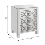 ACME 97947 Noralie Accent Table, Mirrored & Faux Diamonds