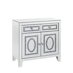 ACME 97952 Noralie Cabinet, Mirrored & Faux Diamonds
