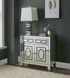 ACME 97952 Noralie Cabinet, Mirrored & Faux Diamonds