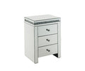 ACME 97954 Noralie Accent Table, Mirrored & Faux Diamonds