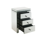 ACME 97954 Noralie Accent Table, Mirrored & Faux Diamonds