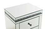 ACME 97954 Noralie Accent Table, Mirrored & Faux Diamonds