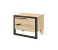 ACME 97962 Erasto Accent Table, Oak & Black Finish