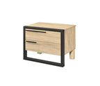 ACME 97962 Erasto Accent Table, Oak & Black Finish
