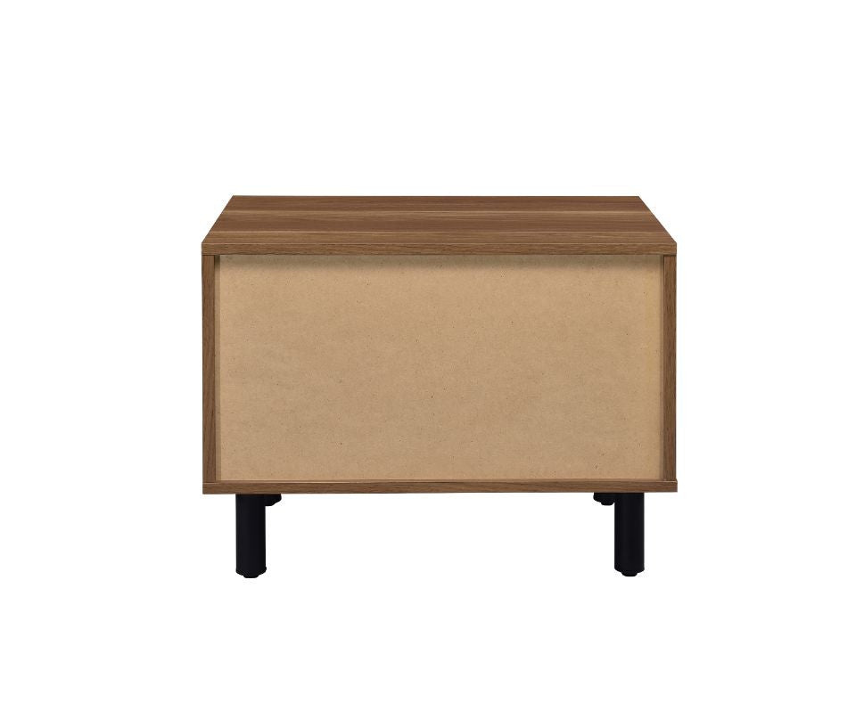ACME 97964 Trolgar Accent Table, Brown Oak & Black Finish