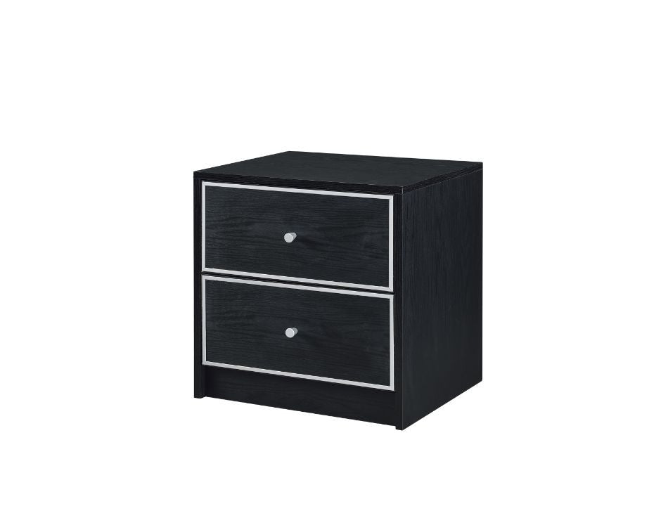 ACME 97966 Jabir Accent Table, Brown Walnut & Black Finish