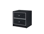 ACME 97966 Jabir Accent Table, Brown Walnut & Black Finish