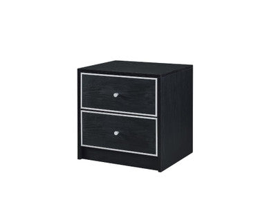 ACME 97966 Jabir Accent Table, Brown Walnut & Black Finish
