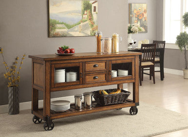 ACME 98180 Kadri Kitchen Cart, Distressed Chestnut