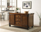ACME 98186 Kabili Kitchen Cart, Antique Tobacco