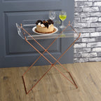 ACME 98189 Cercie Tray Table, Clear Acrylic & Copper