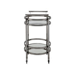 ACME 98191 Lakelyn Serving Cart, Black Nickel & Clear Glass