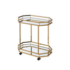 ACME 98197 Lacole Serving Cart, Champagne & Mirror