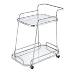 ACME 98217 Aegis Serving Cart, Clear Glass & Chrome Finish