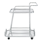 ACME 98217 Aegis Serving Cart, Clear Glass & Chrome Finish