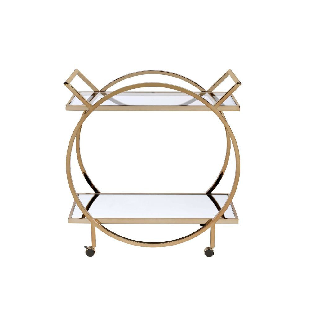 ACME 98295 Traverse Serving Cart, Champagne & Mirrored